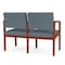 Lesro 2 Seat Tandem Seating W/ No Center Arm, 44 in W 26 in L 31.5 in H, Lenox Series LW2101 - alternate 2